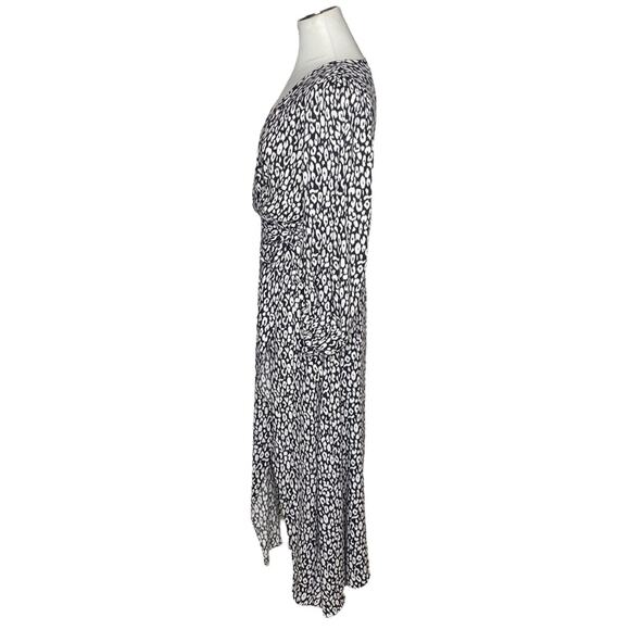 IRO Zanaka Leopard-Print Jersey Maxi Wrap Dress size 36/Small - Picture 5 of 16